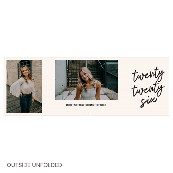 graduation announcement with photo placeholders and text