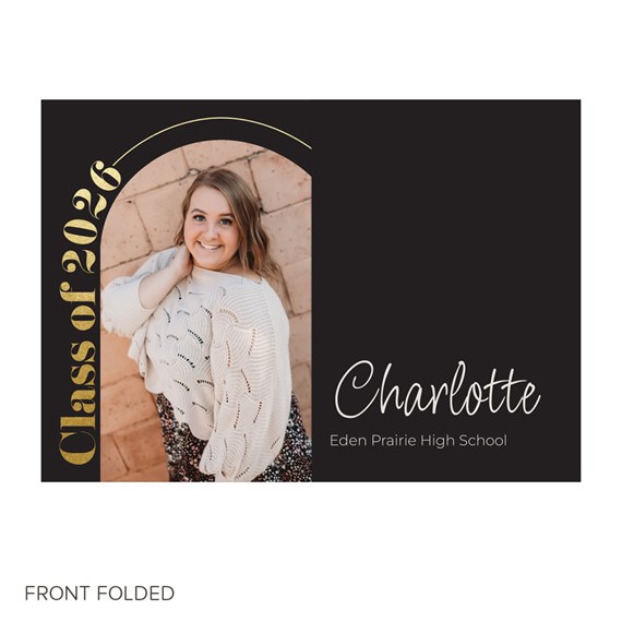 graduation invitation with photo placeholder and text areas