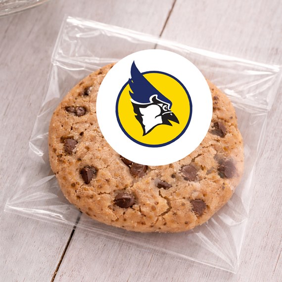 cookie with blue jay logo sticker