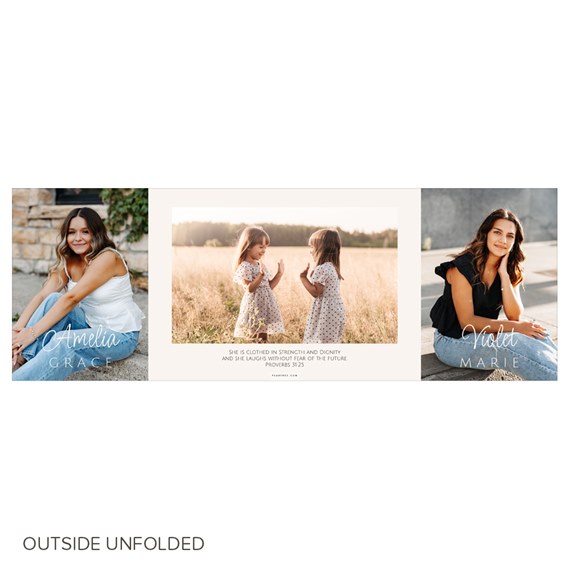 graduation announcement with photo placeholders and names