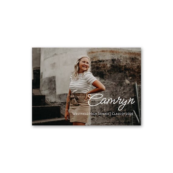 photo placeholder with text area for name and school details