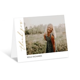 Girls Personalized Cute Stationery Cards, Elegant Script Thank You