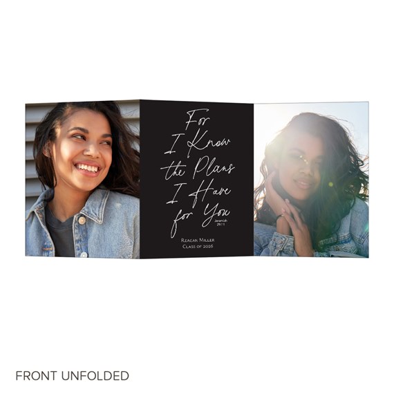 graduation announcement with photo placeholder