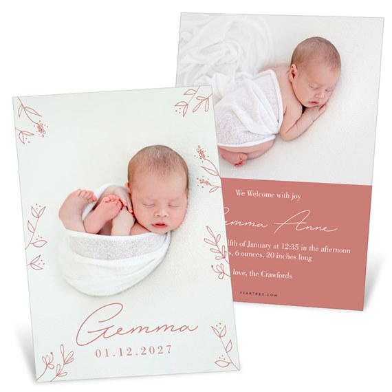 Floral Frame - Birth Announcements