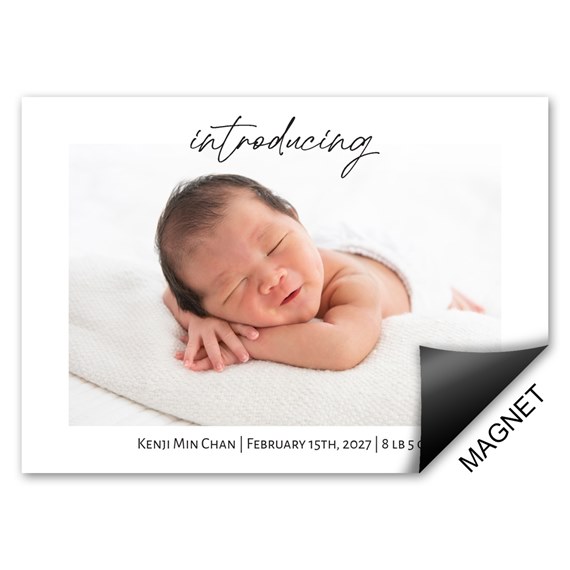 Simply Introduced - Magnet Birth Announcements