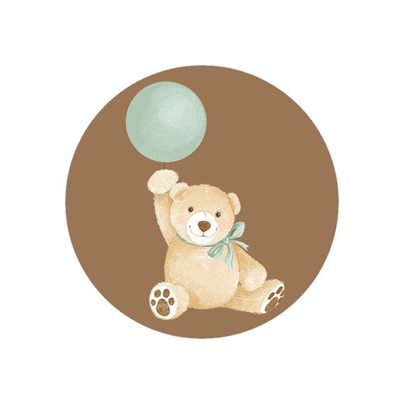 bear with balloon sticker design