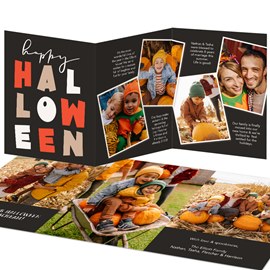 Stacked Letters - Trifold Halloween Card