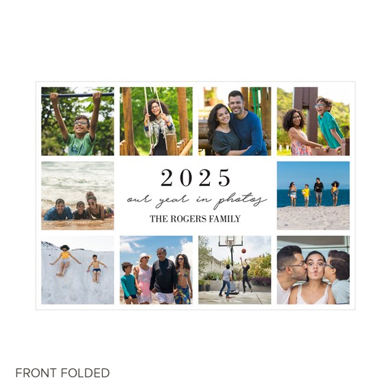 photo collage card with customizable text area