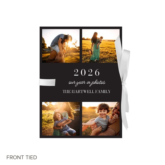 photo placeholders, customizable text area, logo placeholder