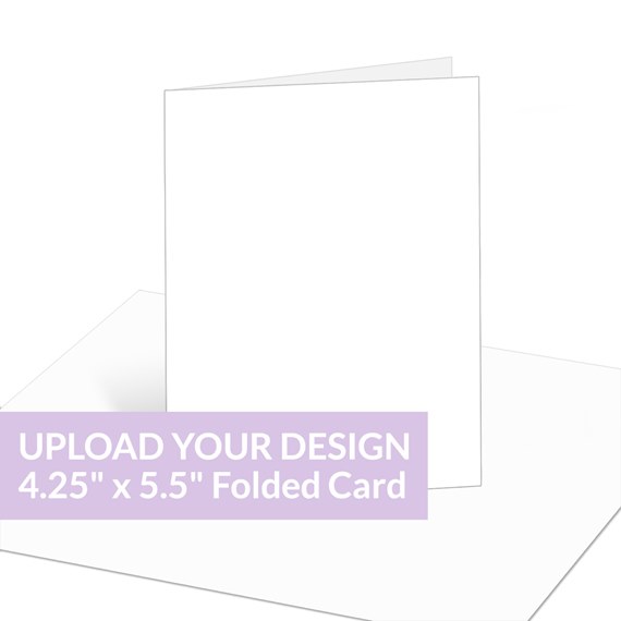 folded card with customizable text area