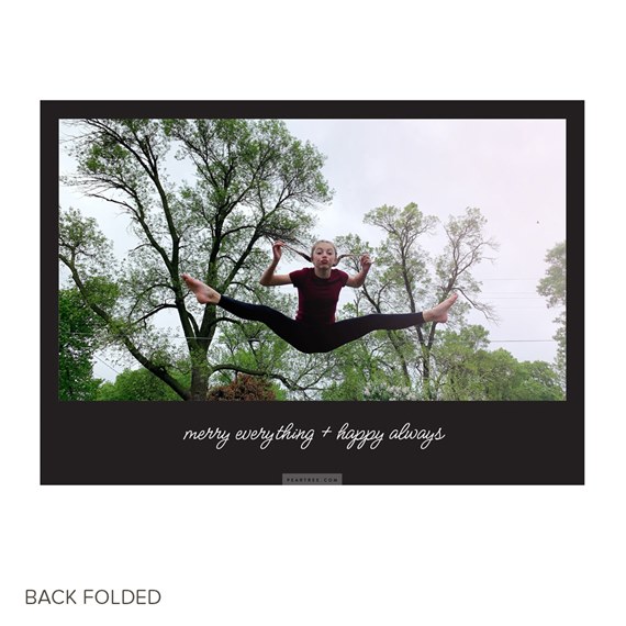 photo area with text 'merry everything + happy always'