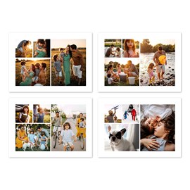 7" x 5" 4 Photo Collage Magnets - Set of 4
