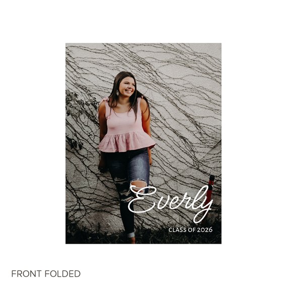 photo placeholder with text 'Everly CLASS OF 2026'
