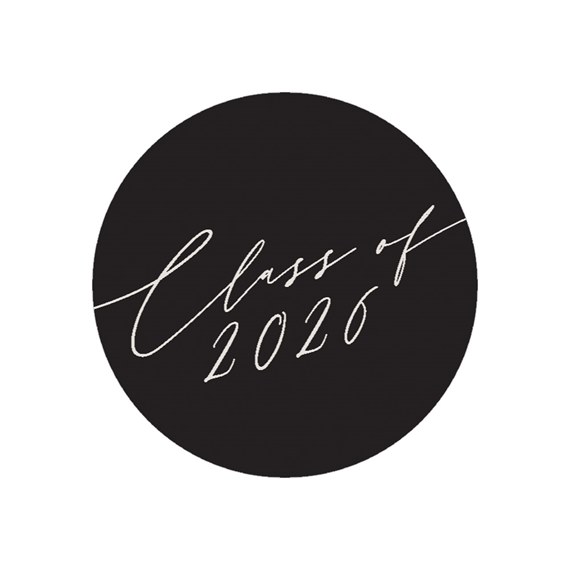 circular graduation seal with customizable text area