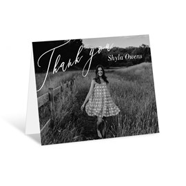 Angled Script - Thank You Card
