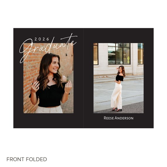 graduation announcement with photo placeholders