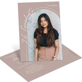 Scripted Arch - Graduation Announcement Postcard