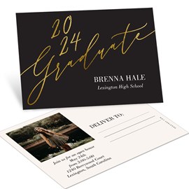 Golden Graduate - Graduation Announcement Postcard