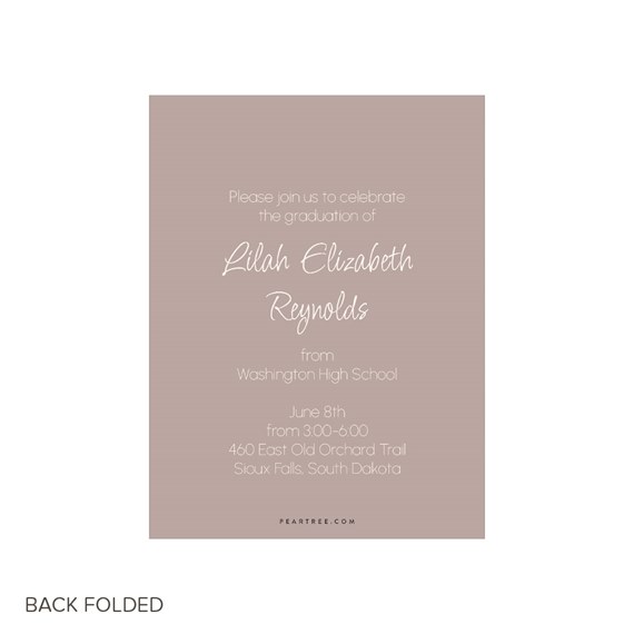 graduation invitation with customizable text area