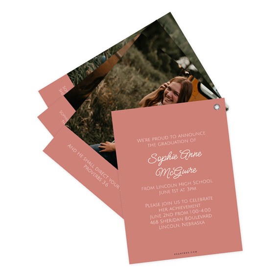 graduation invitations with photo area and decorative text