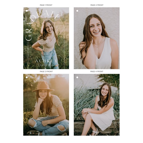 graduation invitation with photo placeholders