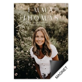 Name on Top - Magnet Grad Announcements