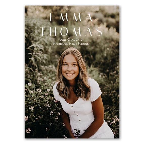 graduation announcement magnet with photo area