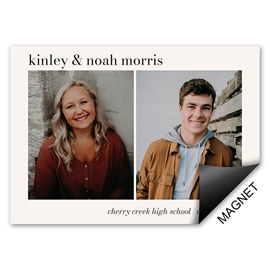 Twin Photos - Magnet Grad Announcements