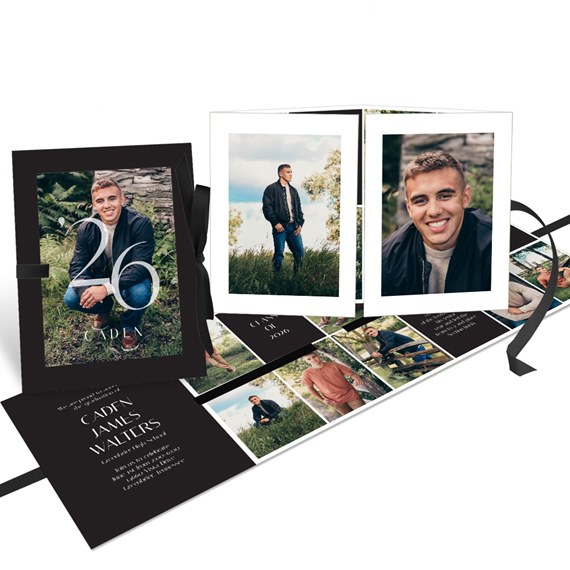 graduation invitation with photo placeholders and text area