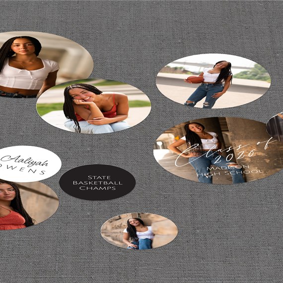 collage design with photo placeholders and text