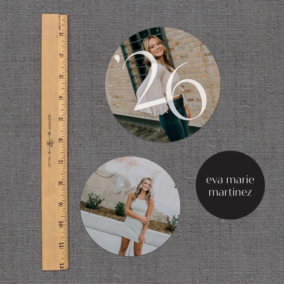 two photo placeholders with number and text areas