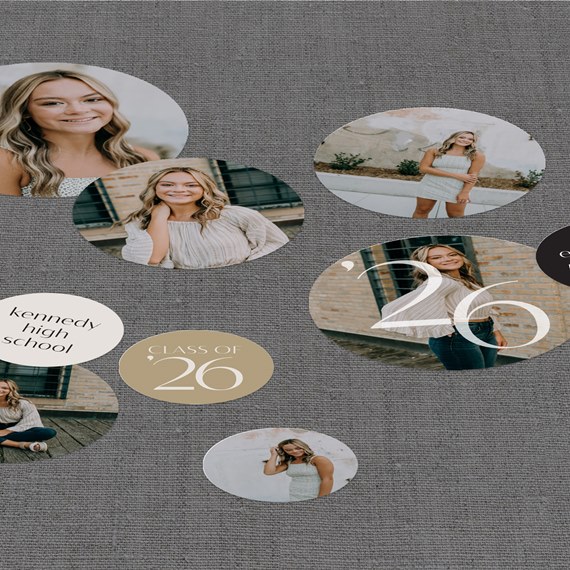 photo placeholders with text elements