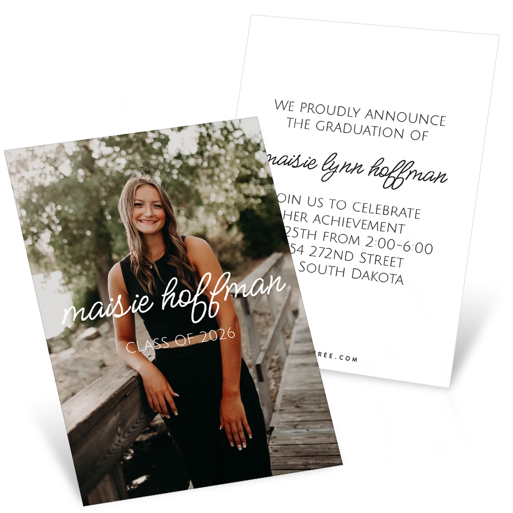 Flourishing Graduation Invitations | Pear Tree, image size:1000x1000