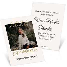 Sparkling Grad - Mini Graduation Party Invitations