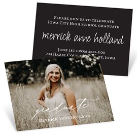 Graduate Script - Mini Graduation Invitations
