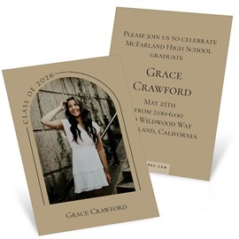 Arched Border - Mini Graduation Party Invitations