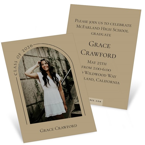 graduation party invitation with photo area