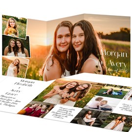 Twin Photos - Graduation Announcements