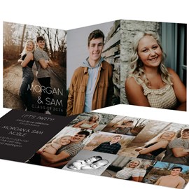 Twins Side By Side - Graduation Invitations