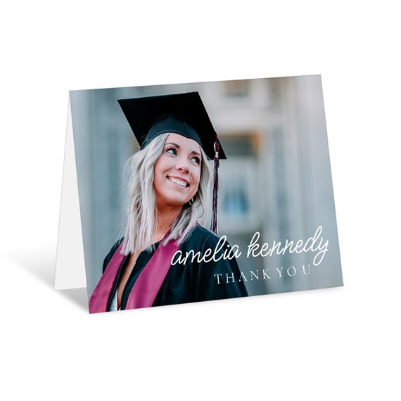 thank you card with photo placeholder