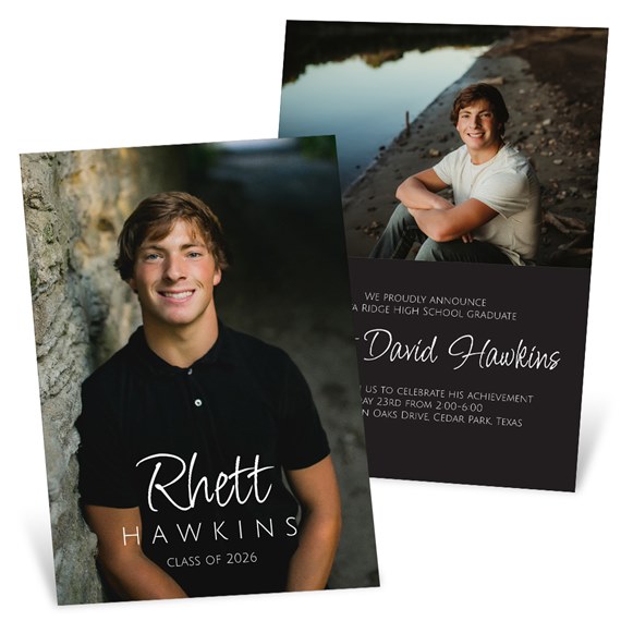 graduation invitations with photo placeholders