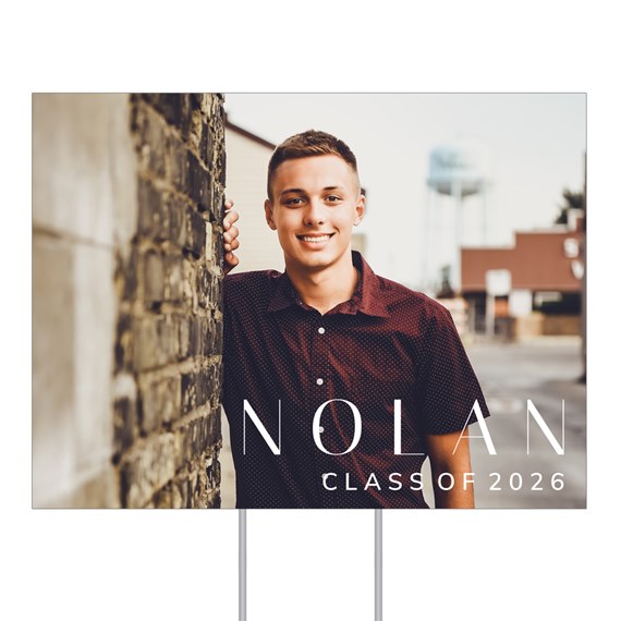 photo placeholder with customizable text area for name and class