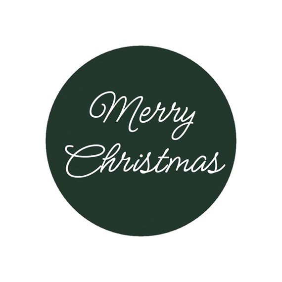 round seal with merry christmas text