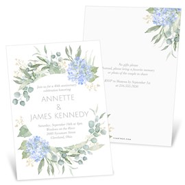 Blue Hydrangea - Anniversary Invitations