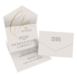 Cheers to the Years - Seal & Send Anniversary Invitations