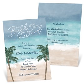 A Beach - Retirement Party Invitations