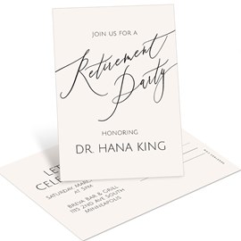 Scrawled - Retirement Party Postcard