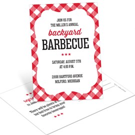 BBQ - Party Invitation Postcard