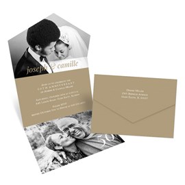 Double Photo - Seal & Send Anniversary Invitations