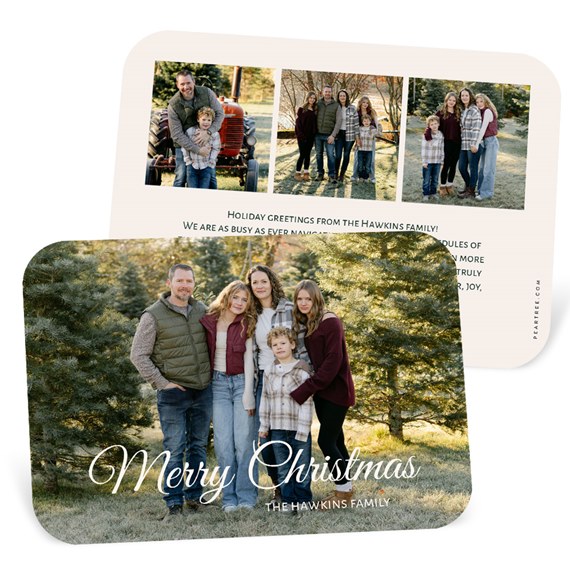 photo area with family, customizable text area